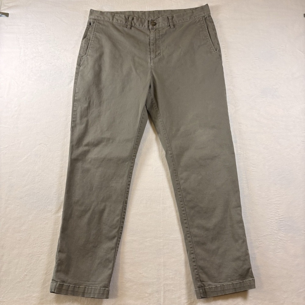 Free Fly Mens Cotton Chino Casual Stretch Pant Gray Size 36x30 Comfort Adventure